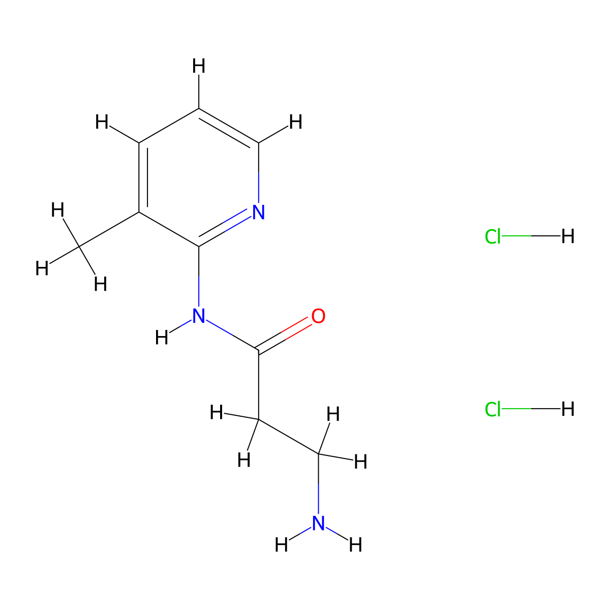 3-amino-N-(3-methylpyridin-2-yl)propanamide dihydrochloride molecular structure, CAS 1909325-75-2