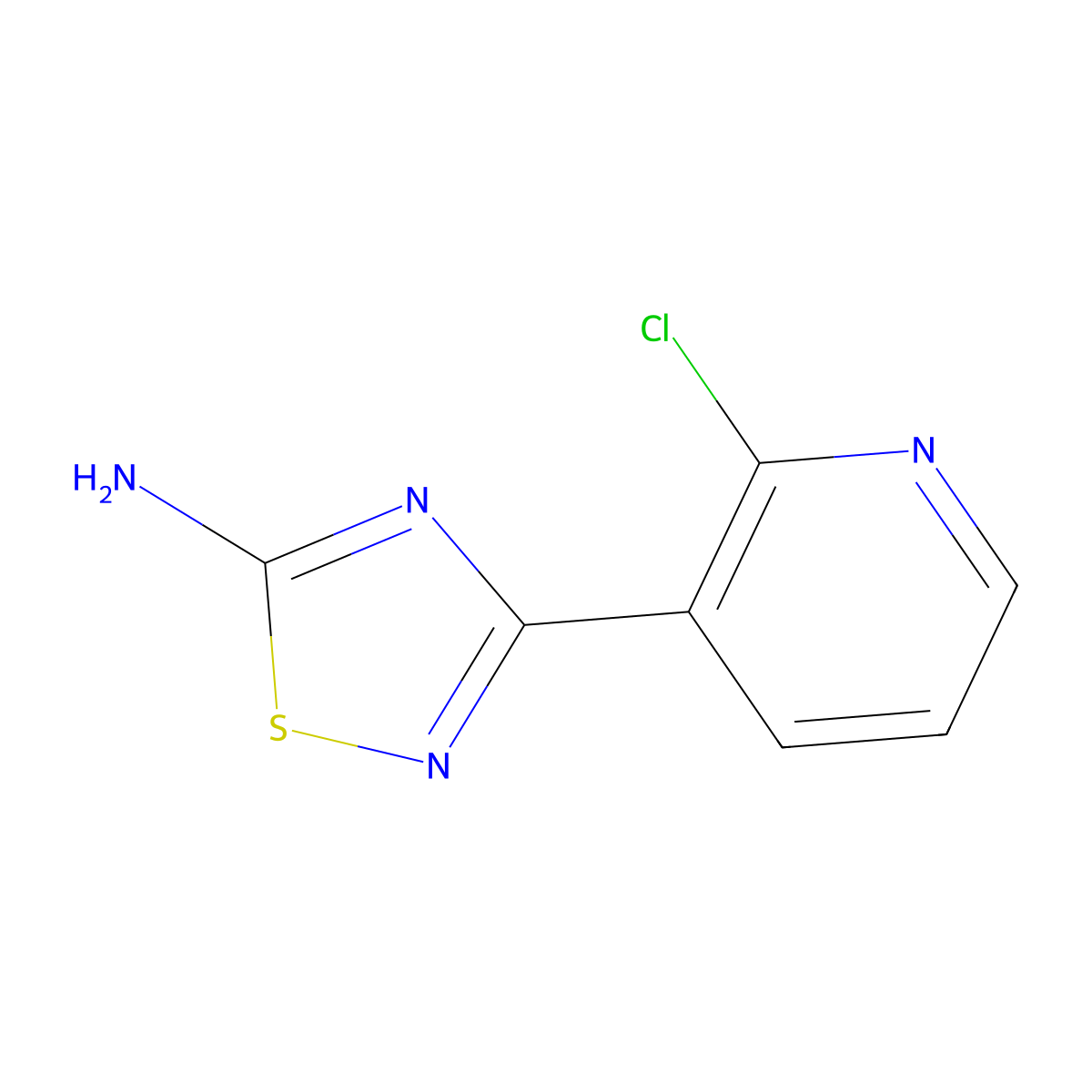 3-(2-Chloropyridin-3-yl)-1,2,4-thiadiazol-5-amine molecular structure, CAS 1909325-80-9