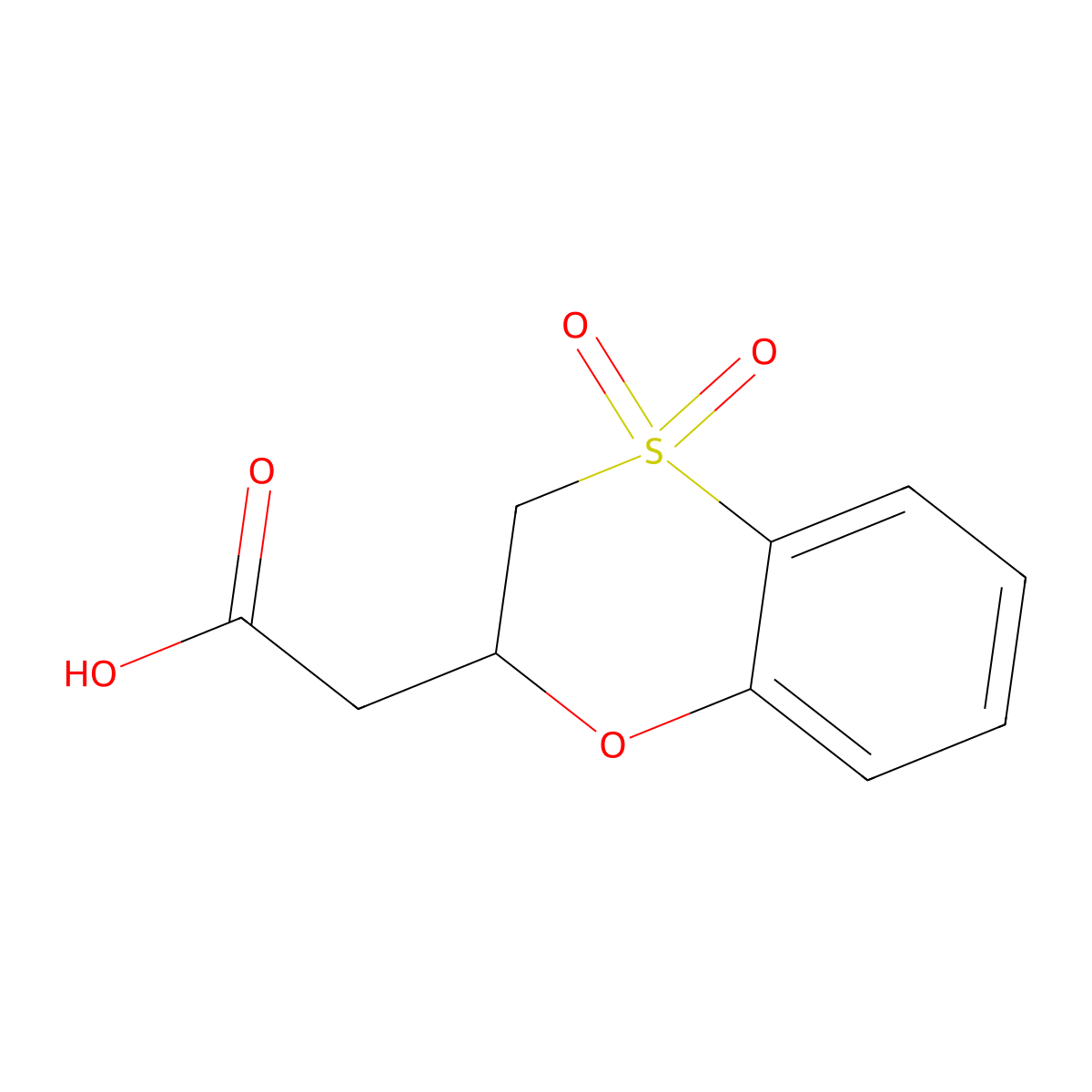 2-(4,4-Dioxo-2,3-dihydro-1,4lambda6-benzoxathiin-2-yl)acetic acid molecular structure, CAS 1909325-93-4