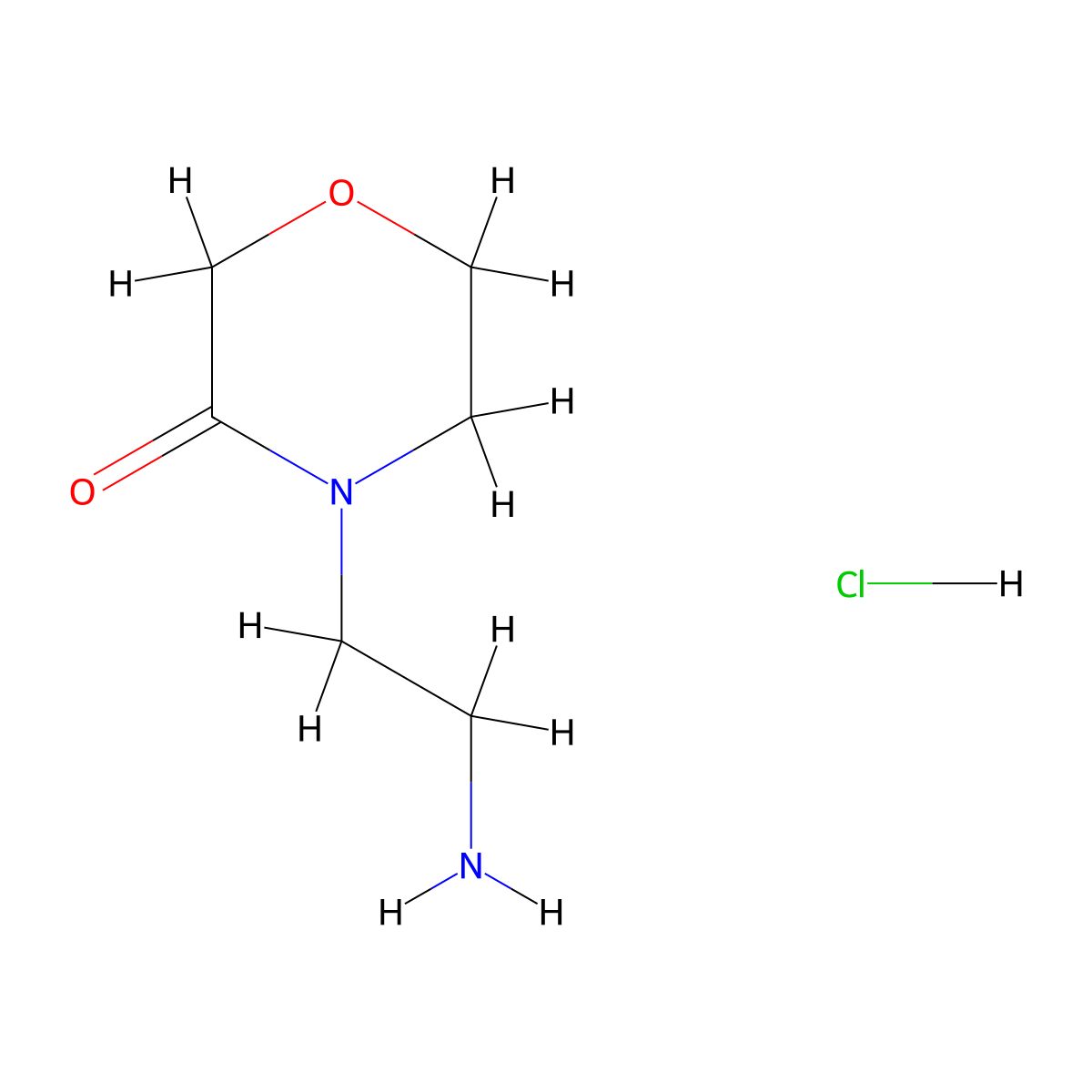 4-(2-Aminoethyl)morpholin-3-one hydrochloride molecular structure, CAS 1909325-95-6