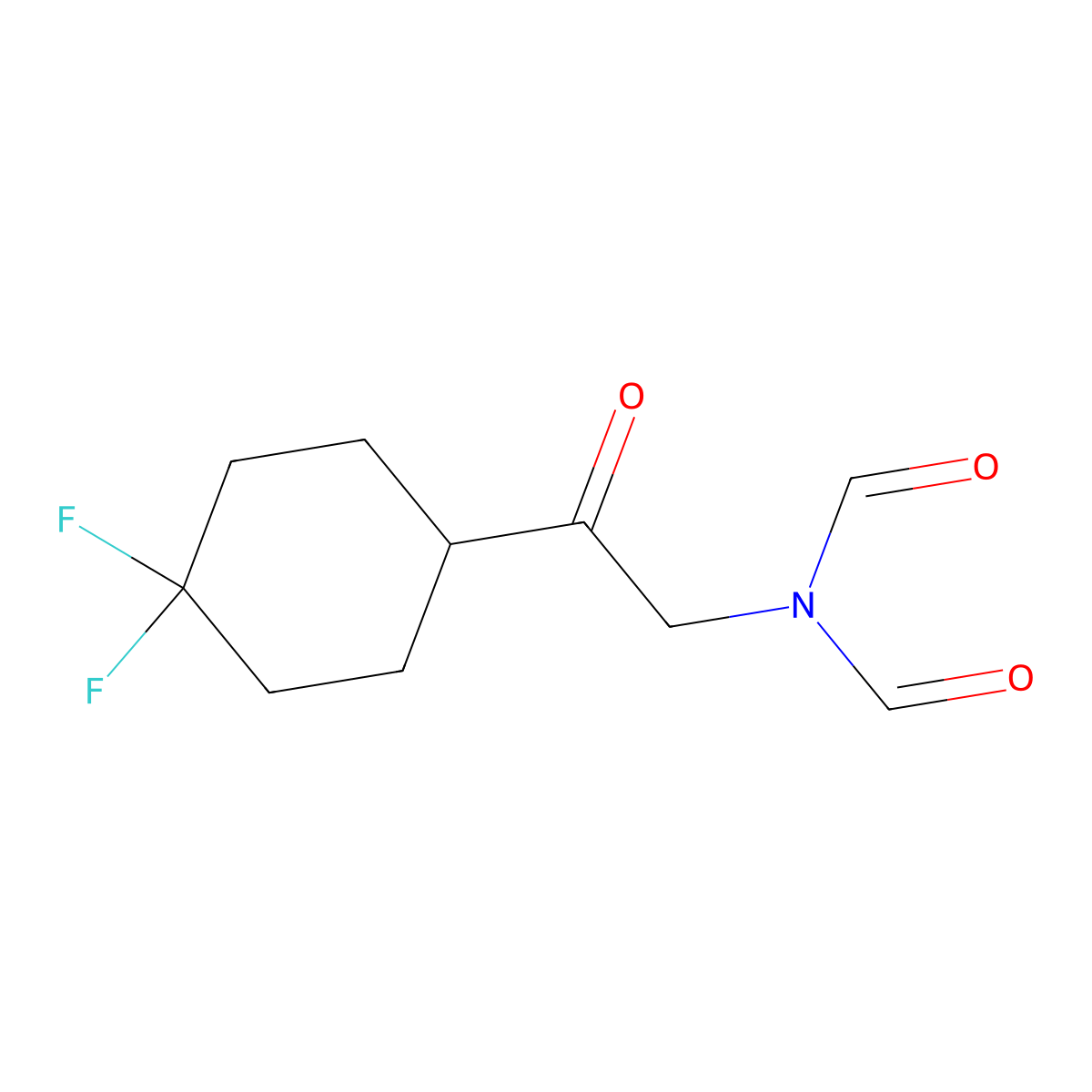 N-[2-(4,4-Difluorocyclohexyl)-2-oxoethyl]-N-formylformamide molecular structure, CAS 1909325-98-9