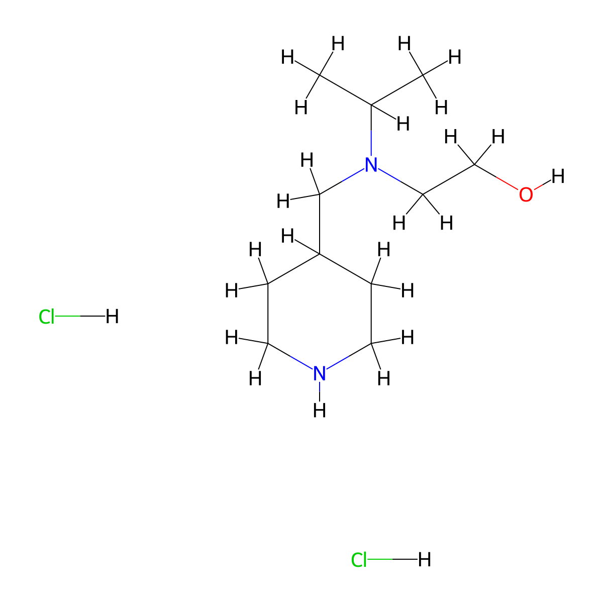 2-{[(Piperidin-4-yl)methyl](propan-2-yl)amino}ethan-1-ol dihydrochloride molecular structure, CAS 1909326-14-2