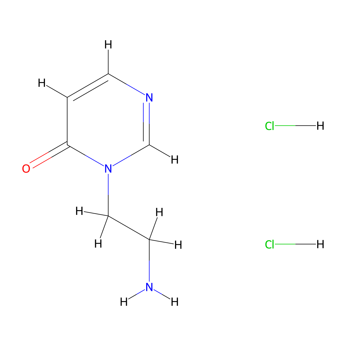 3-(2-Aminoethyl)-3,4-dihydropyrimidin-4-one dihydrochloride molecular structure, CAS 1909326-20-0