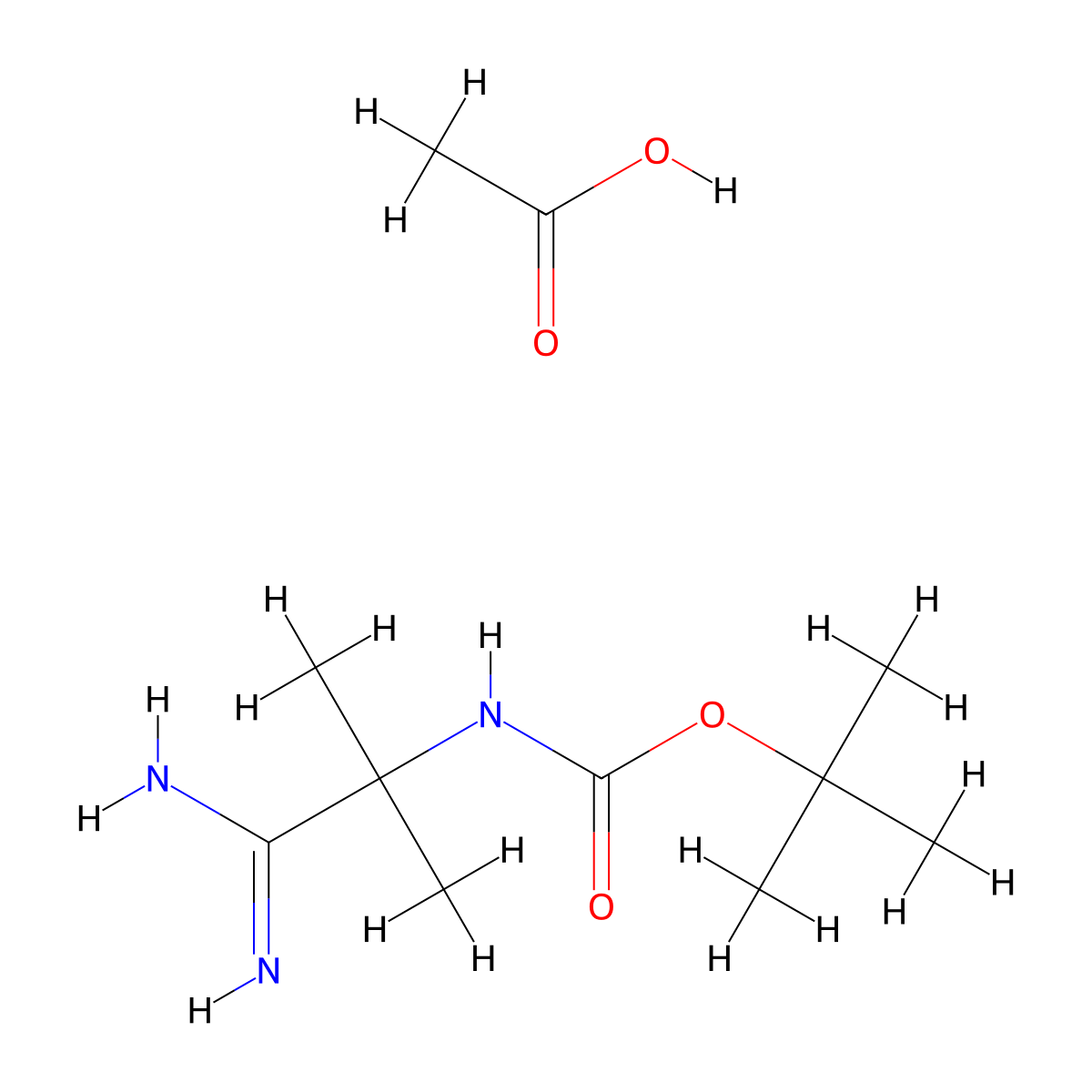 tert-Butyl (1-amino-1-imino-2-methylpropan-2-yl)carbamate acetate molecular structure, CAS 1909326-26-6