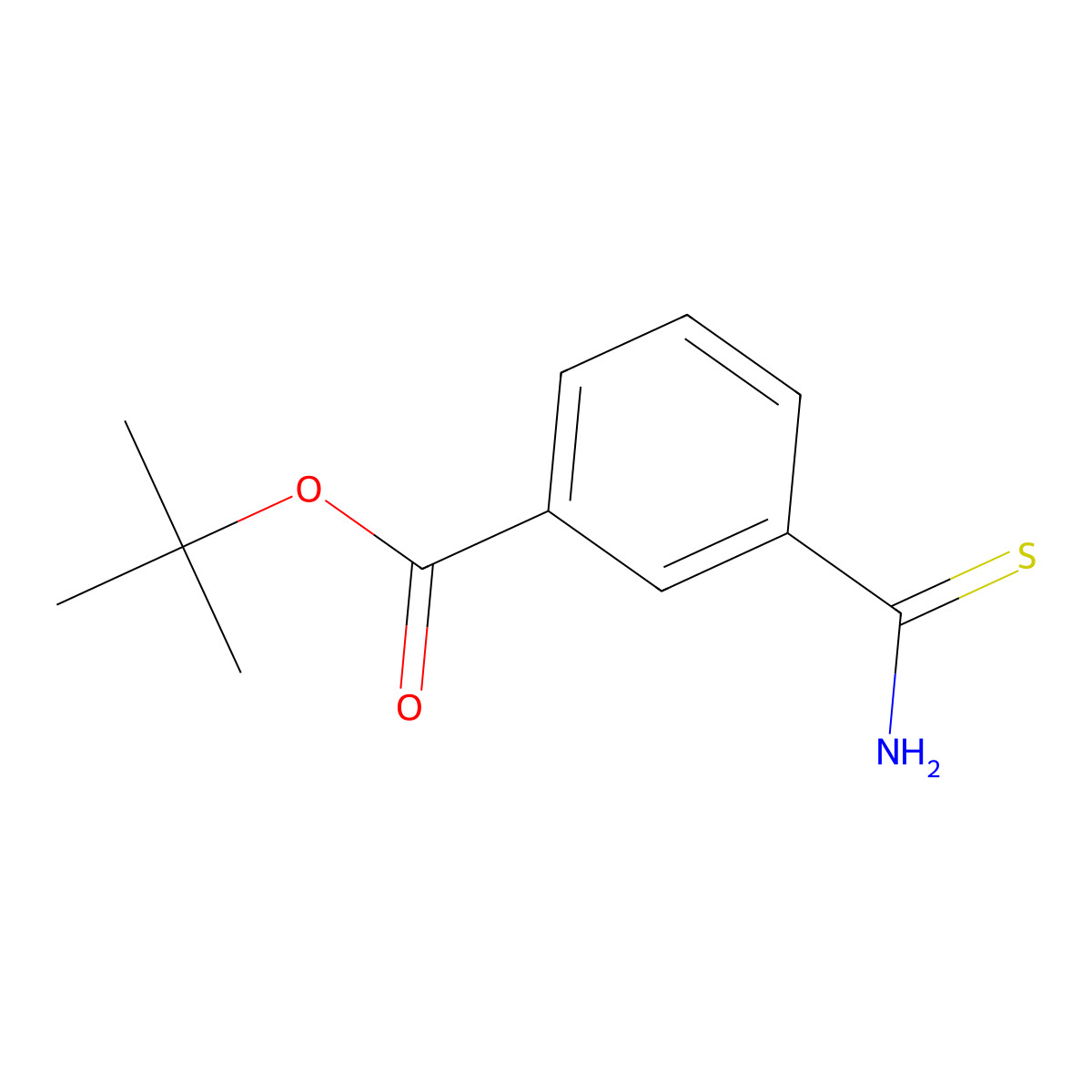 Tert-butyl 3-carbamothioylbenzoate molecular structure, CAS 1909326-35-7