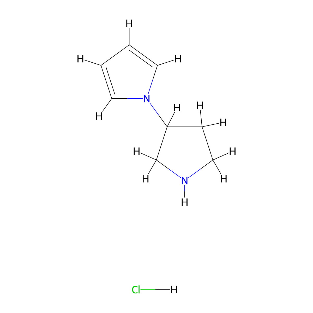 1-(pyrrolidin-3-yl)-1H-pyrrole hydrochloride molecular structure, CAS 1909326-58-4