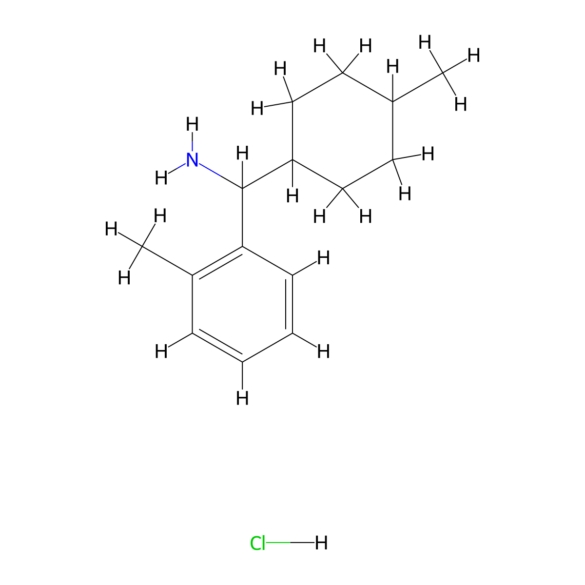(4-Methylcyclohexyl)(2-methylphenyl)methanamine hydrochloride molecular structure, CAS 1909326-83-5