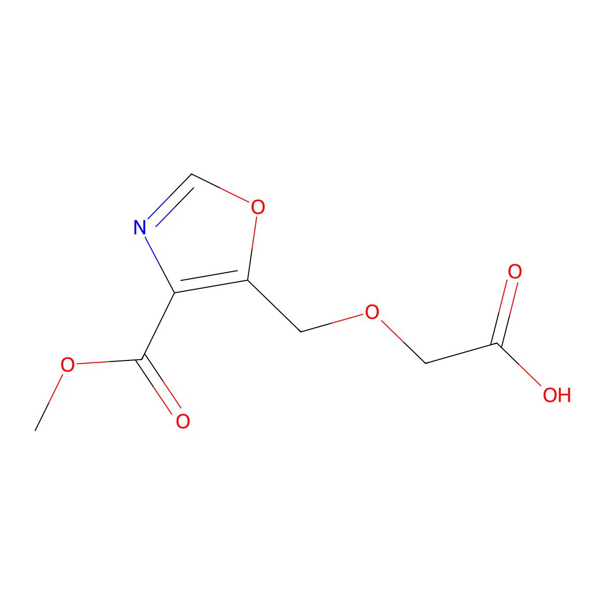 2-{[4-(Methoxycarbonyl)-1,3-oxazol-5-yl]methoxy}acetic acid molecular structure, CAS 1909326-94-8