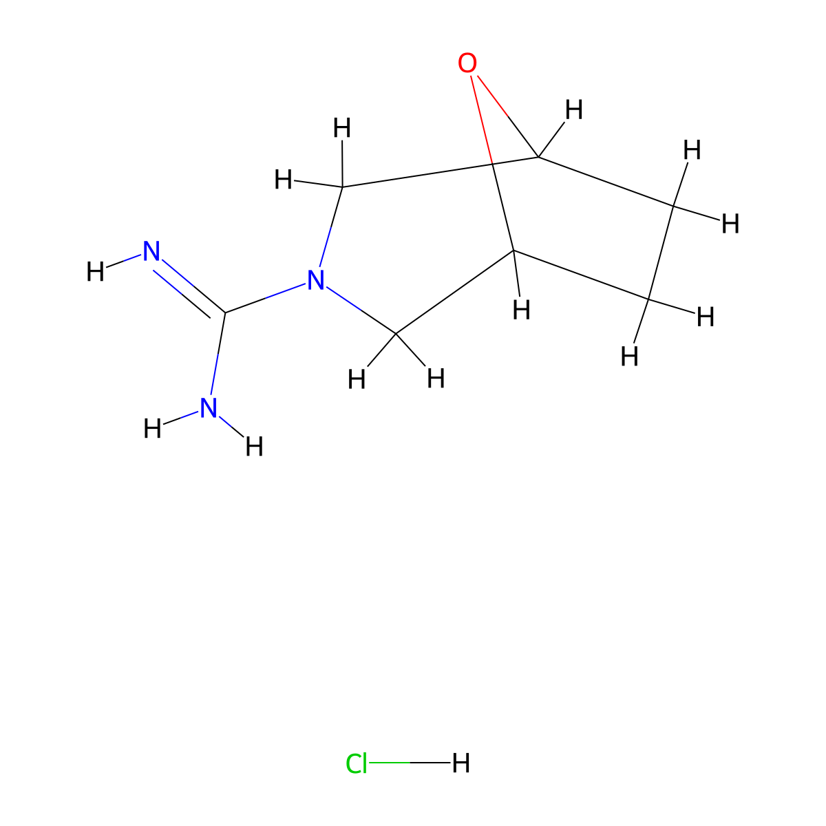 8-Oxa-3-azabicyclo[3.2.1]octane-3-carboximidamide hydrochloride molecular structure, CAS 1909327-03-2