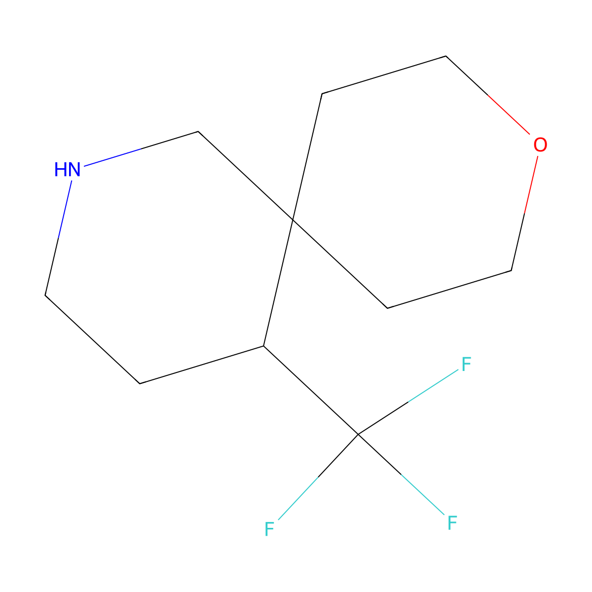 5-(Trifluoromethyl)-9-oxa-2-azaspiro[5.5]undecane molecular structure, CAS 1909327-15-6