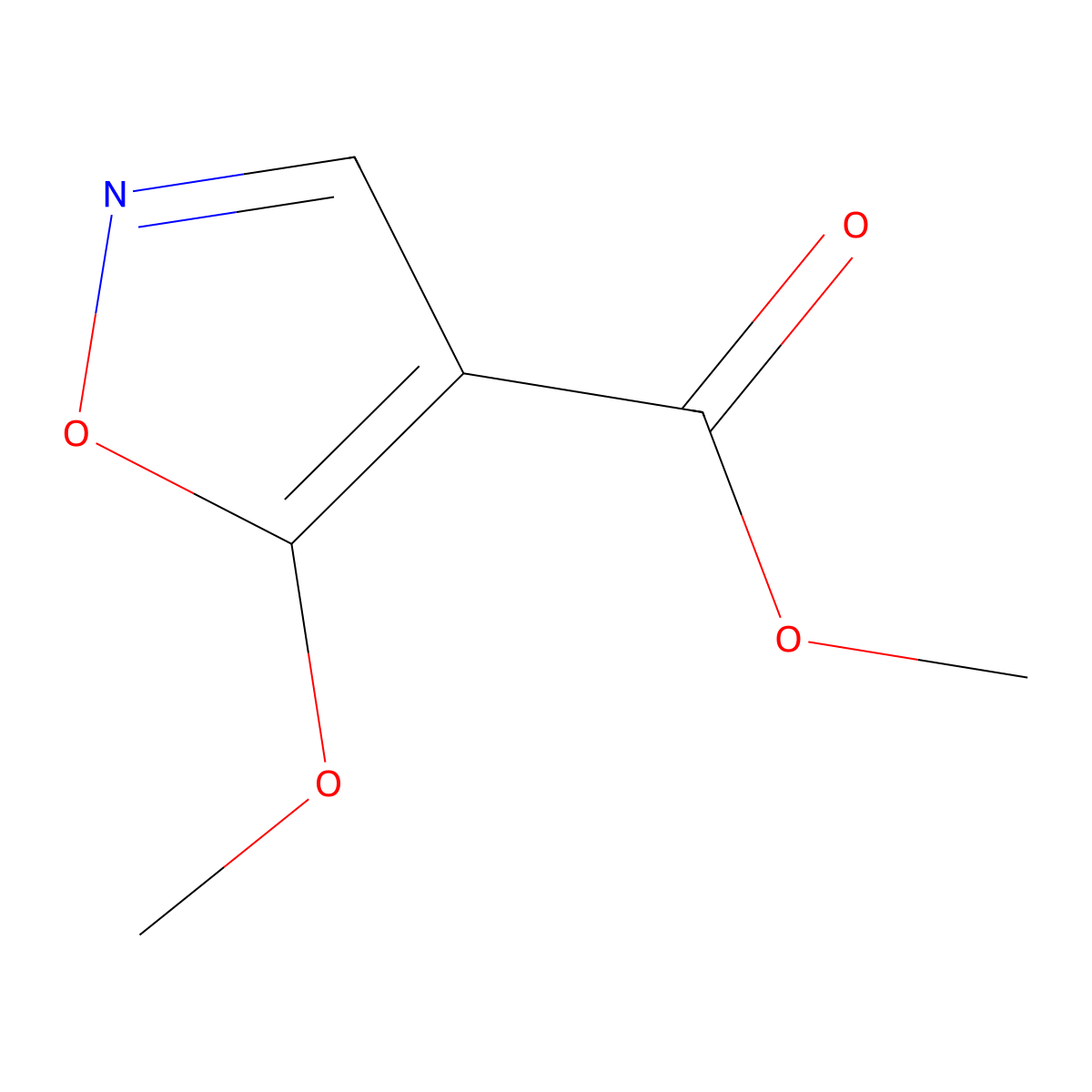 Methyl 5-methoxy-1,2-oxazole-4-carboxylate molecular structure, CAS 1909327-18-9