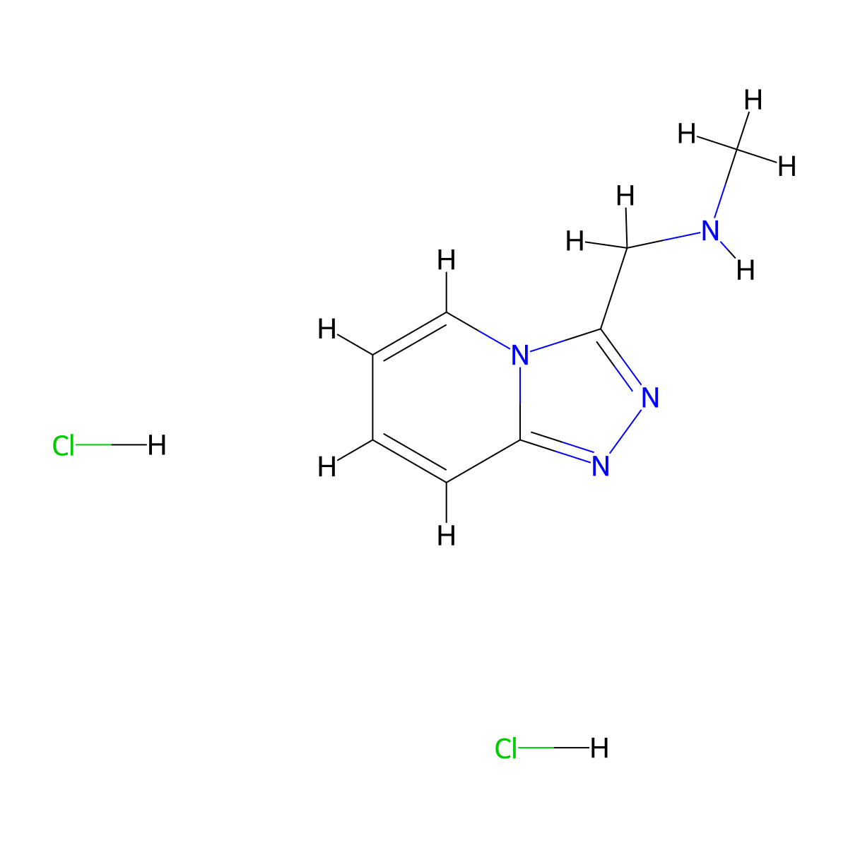 Methyl({[1,2,4]triazolo[4,3-a]pyridin-3-yl}methyl)amine dihydrochloride molecular structure, CAS 1909327-23-6
