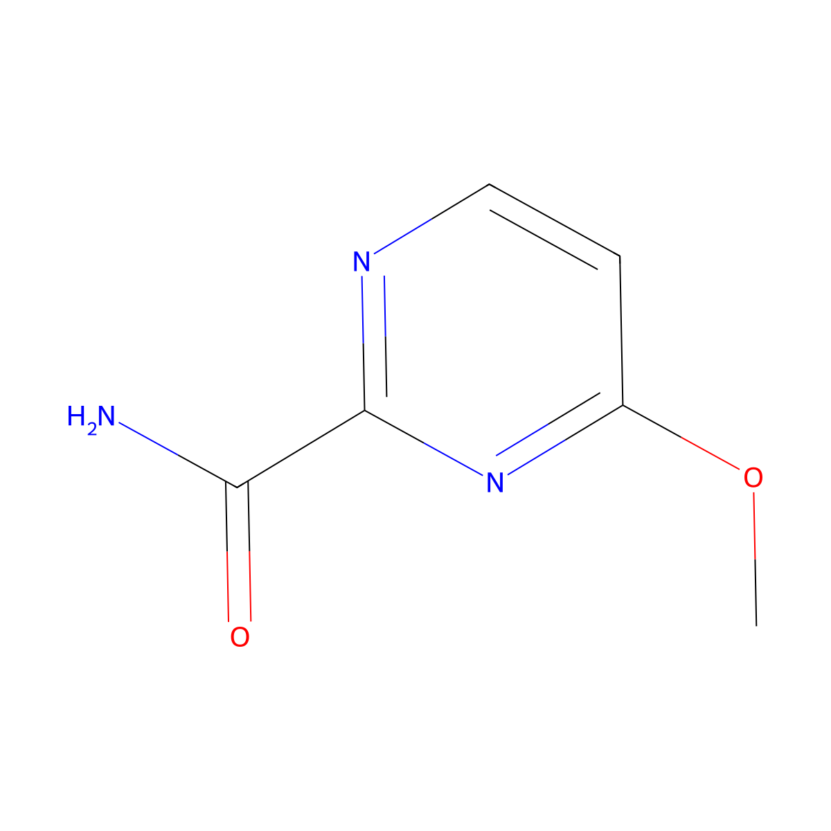 4-Methoxypyrimidine-2-carboxamide molecular structure, CAS 1909327-26-9