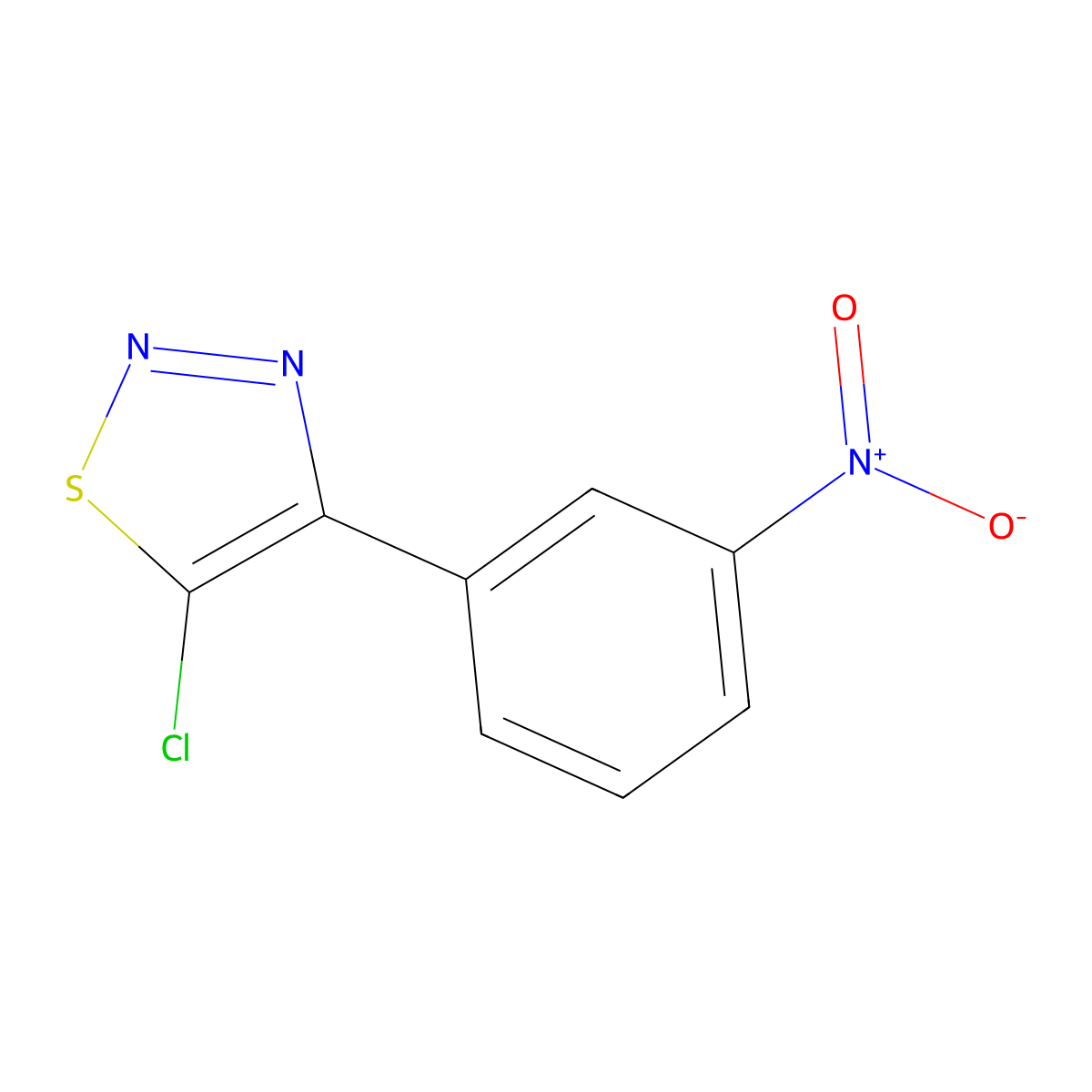 5-Chloro-4-(3-nitrophenyl)-1,2,3-thiadiazole molecular structure, CAS 1909327-27-0