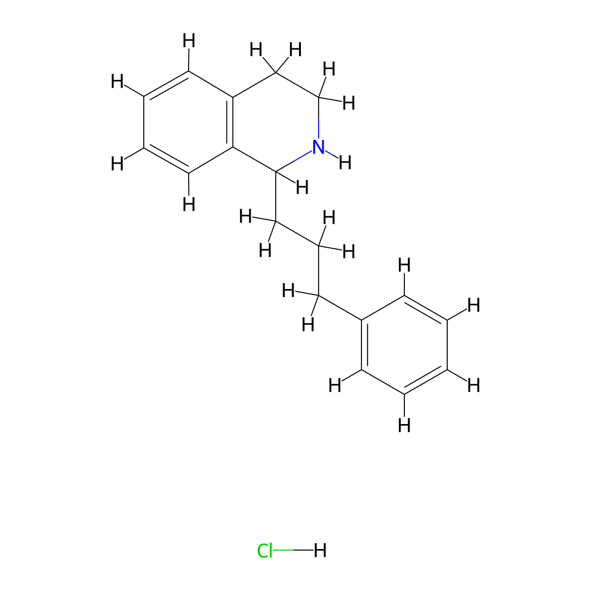 1-(3-Phenylpropyl)-1,2,3,4-tetrahydroisoquinoline hydrochloride molecular structure, CAS 1909327-37-2