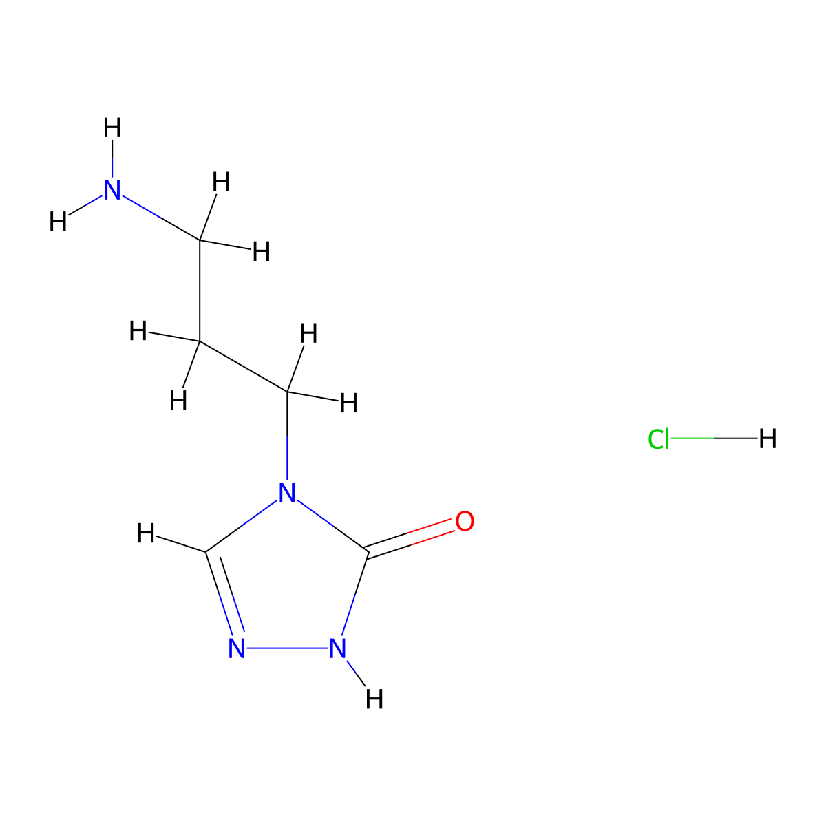 4-(3-aminopropyl)-4,5-dihydro-1H-1,2,4-triazol-5-one hydrochloride molecular structure, CAS 1909327-92-9