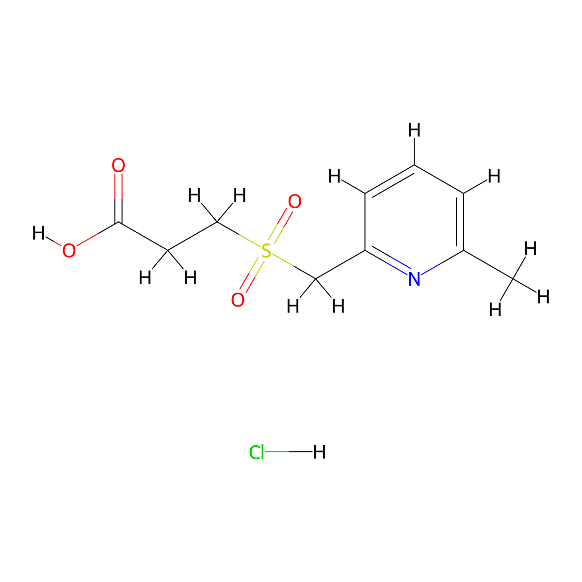 3-[(6-Methylpyridin-2-yl)methanesulfonyl]propanoic acid hydrochloride molecular structure, CAS 1909328-07-9
