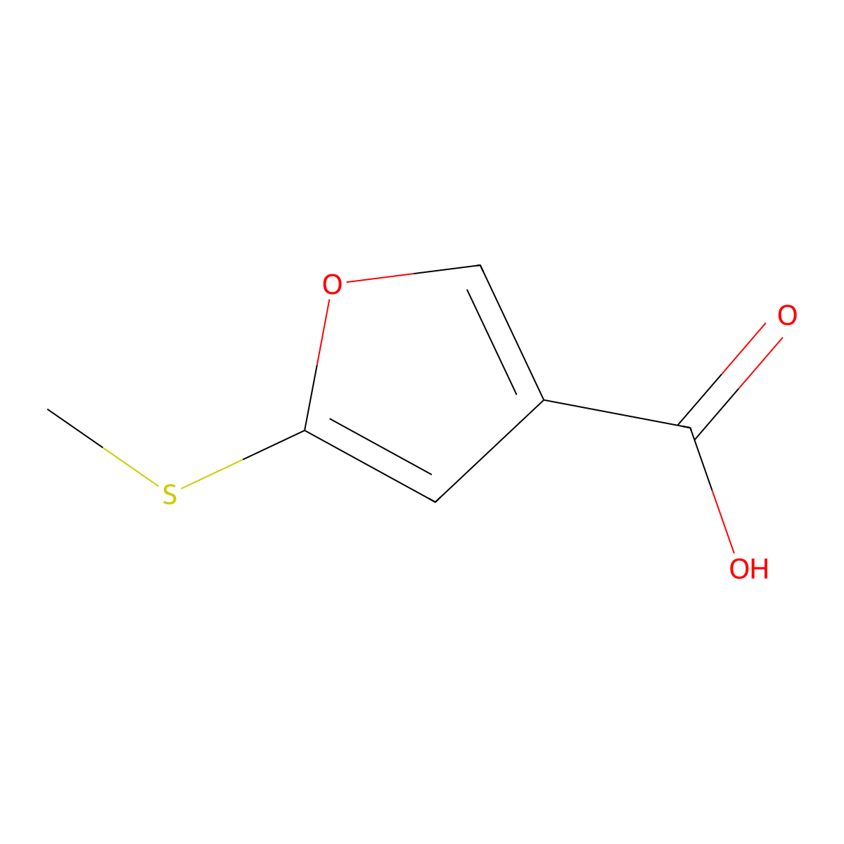 5-(Methylsulfanyl)furan-3-carboxylic acid molecular structure, CAS 1909328-16-0