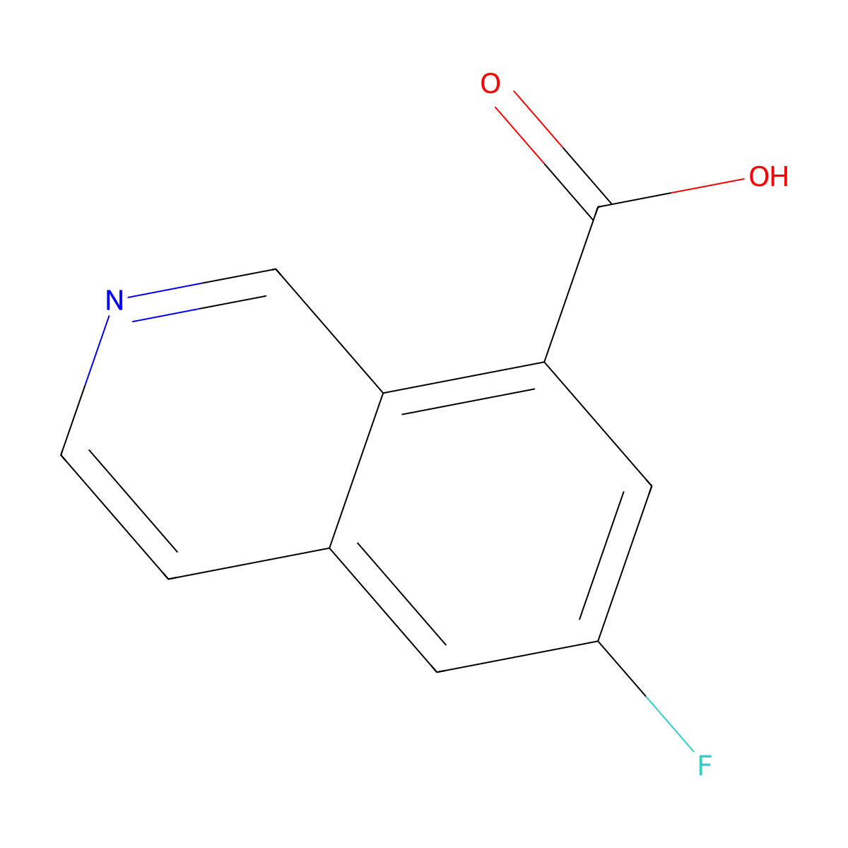 6-Fluoroisoquinoline-8-carboxylic acid molecular structure, CAS 1909335-83-6