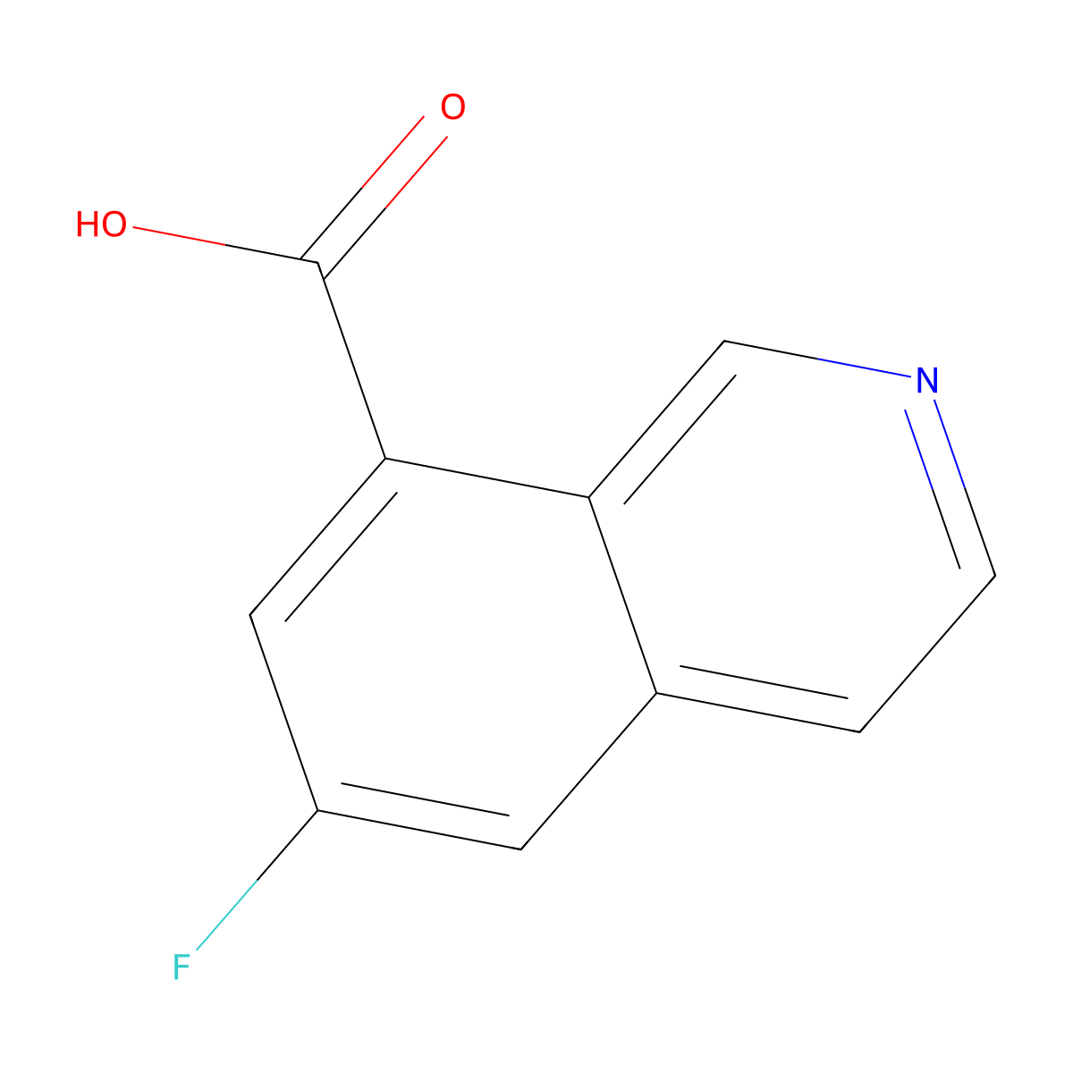 6-Fluoroisoquinoline-8-carboxylic acid molecular structure, CAS 1909335-83-6