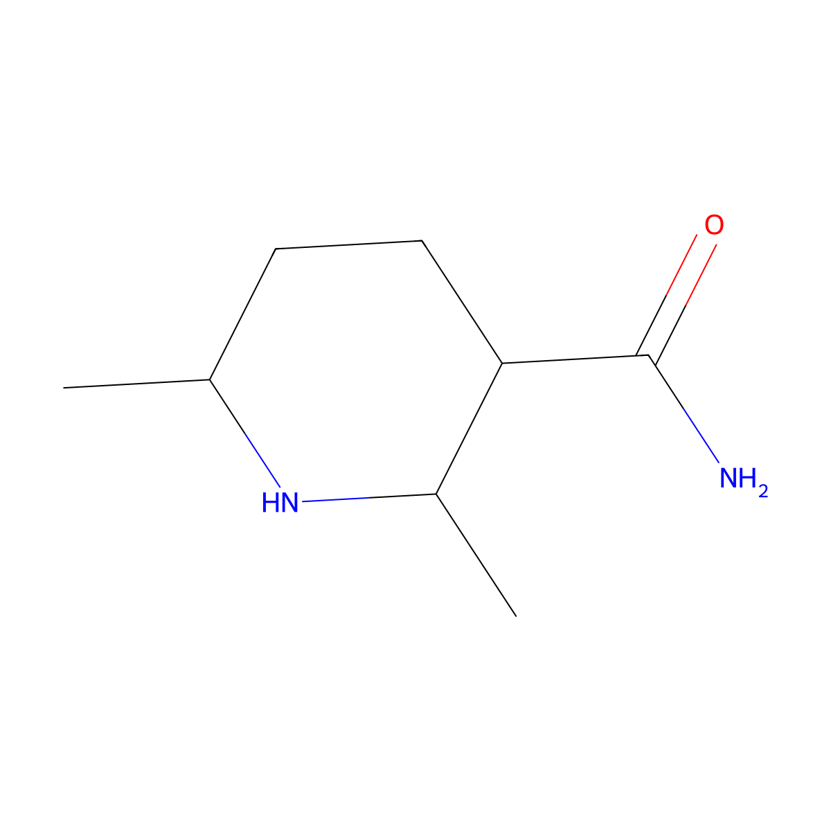 2,6-Dimethylpiperidine-3-carboxamide molecular structure, CAS 1909335-84-7