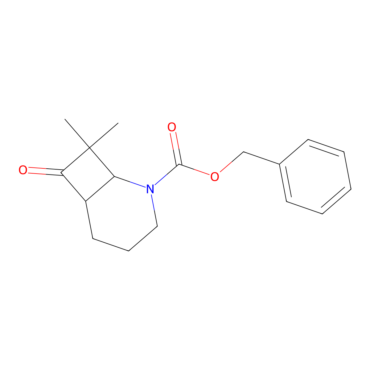 Benzyl 8,8-dimethyl-7-oxo-2-azabicyclo[4.2.0]octane-2-carboxylate molecular structure, CAS 1909335-88-1