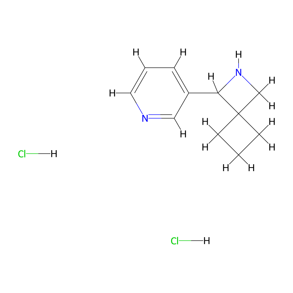 1-(Pyridin-3-yl)-2-azaspiro[3.3]heptane dihydrochloride molecular structure, CAS 1909335-92-7