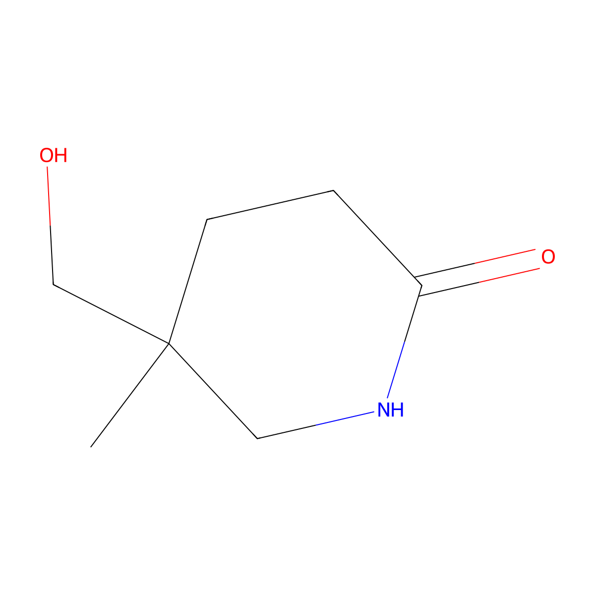 5-(Hydroxymethyl)-5-methylpiperidin-2-one molecular structure, CAS 1909336-03-3