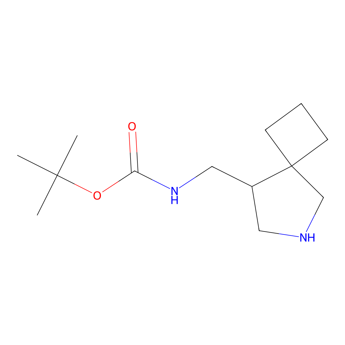 tert-butyl N-({6-azaspiro[3.4]octan-8-yl}methyl)carbamate molecular structure, CAS 1909336-06-6