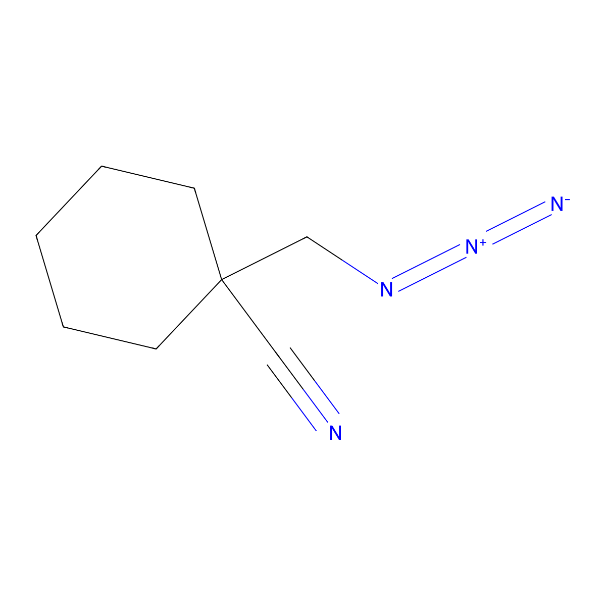 1-(Azidomethyl)cyclohexane-1-carbonitrile molecular structure, CAS 1909336-10-2