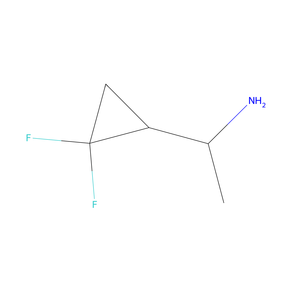 1-(2,2-Difluorocyclopropyl)ethan-1-amine molecular structure, CAS 1909336-12-4
