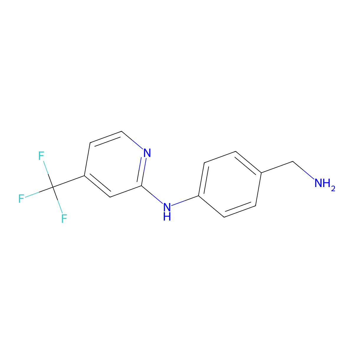 N-[4-(aminomethyl)phenyl]-4-(trifluoromethyl)pyridin-2-amine molecular structure, CAS 1909336-20-4