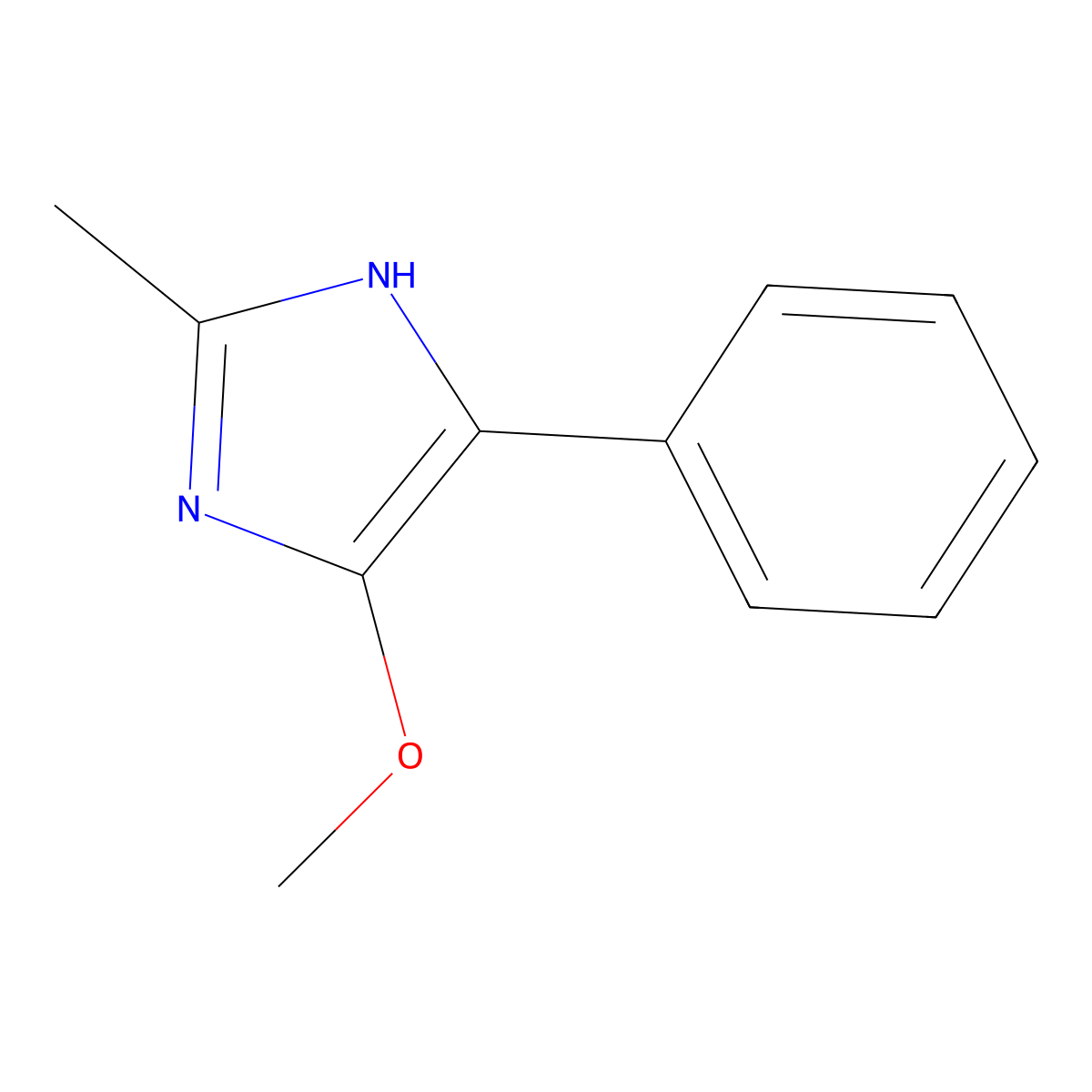 5-methoxy-2-methyl-4-phenyl-1H-imidazole molecular structure, CAS 1909336-21-5