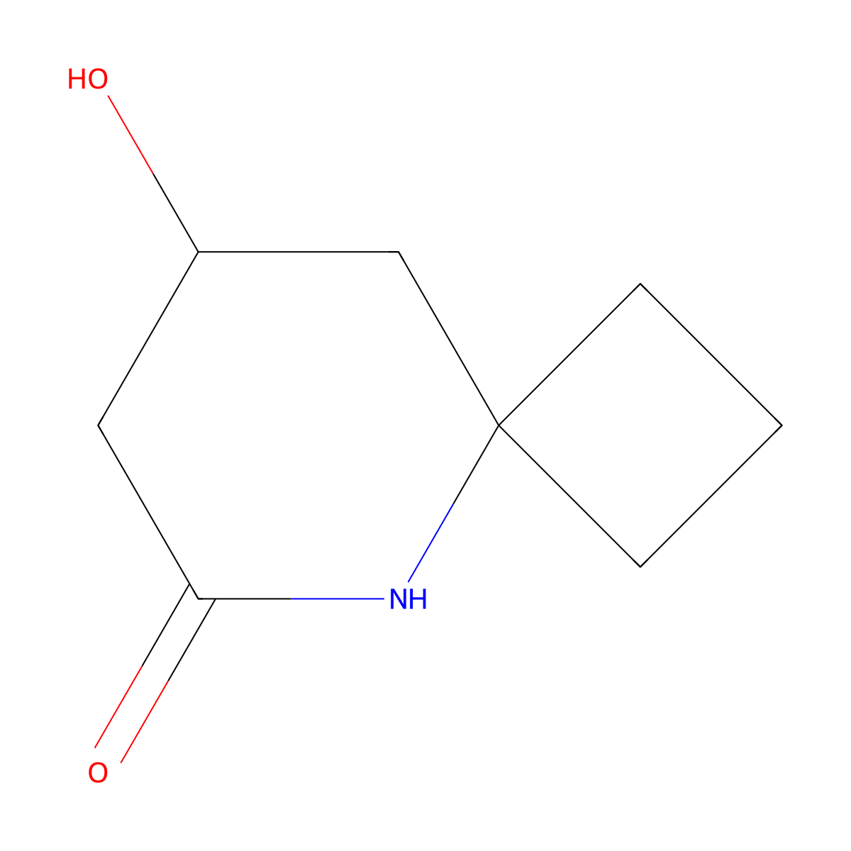8-Hydroxy-5-azaspiro[3.5]nonan-6-one molecular structure, CAS 1909336-23-7