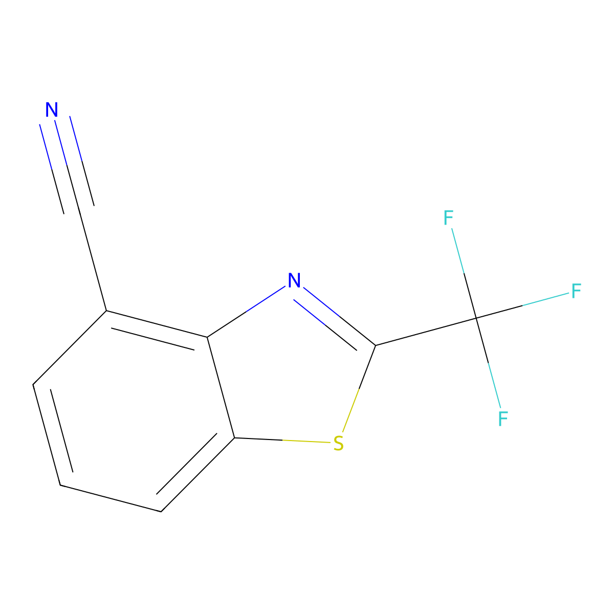 2-(Trifluoromethyl)-1,3-benzothiazole-4-carbonitrile molecular structure, CAS 1909336-26-0