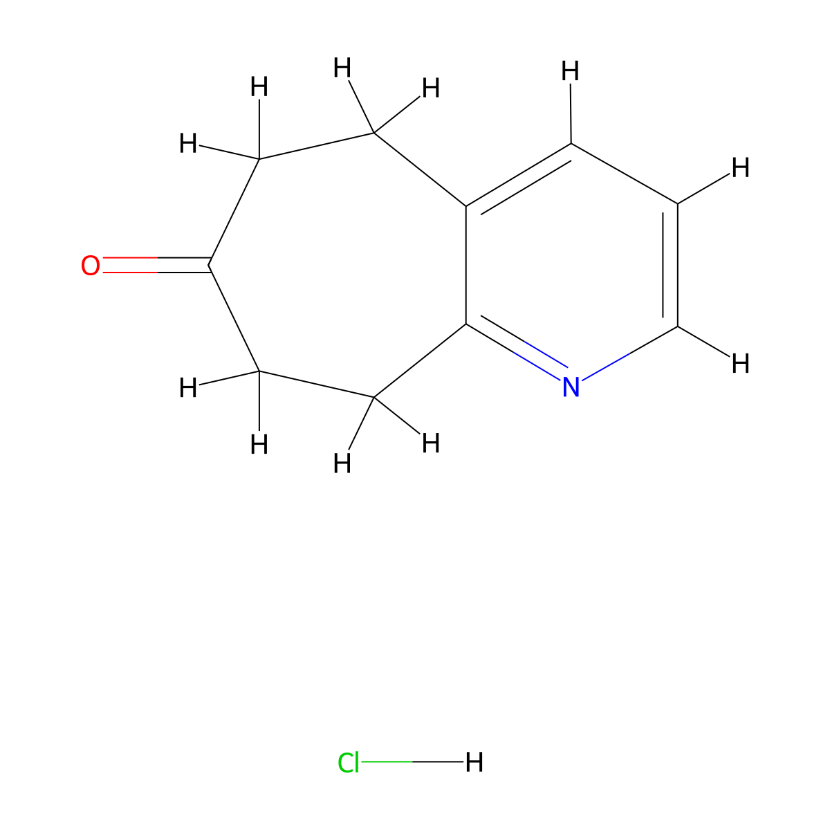 5H,6H,7H,8H,9H-cyclohepta[b]pyridin-7-one hydrochloride molecular structure, CAS 1909336-33-9