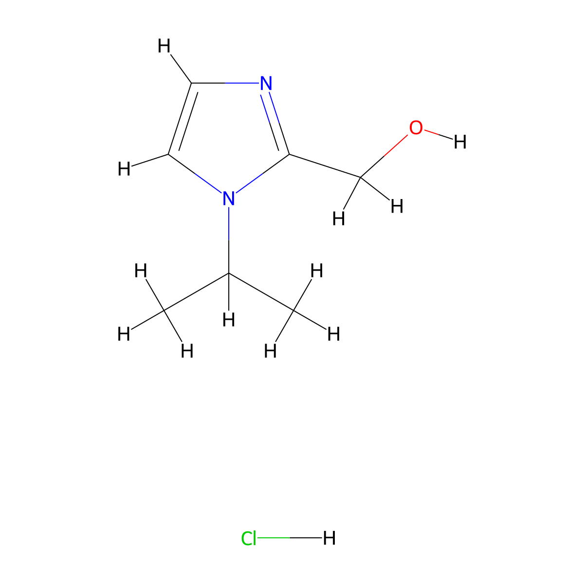 [1-(propan-2-yl)-1H-imidazol-2-yl]methanol hydrochloride molecular structure, CAS 1909336-41-9
