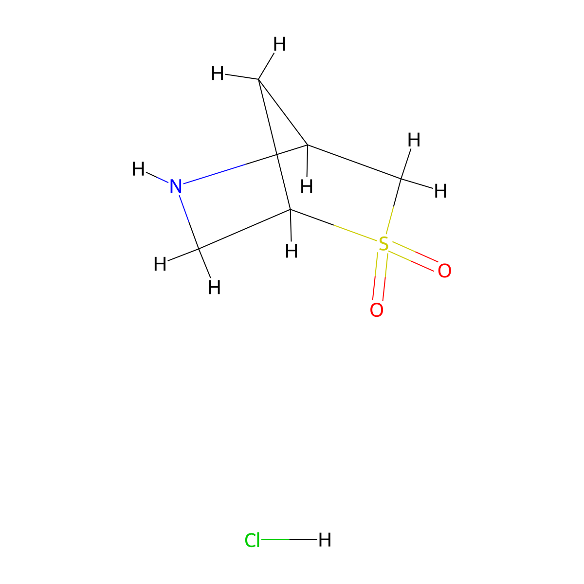2-Thia-5-azabicyclo[2.2.1]heptane 2,2-dioxide hydrochloride molecular structure, CAS 1909336-43-1