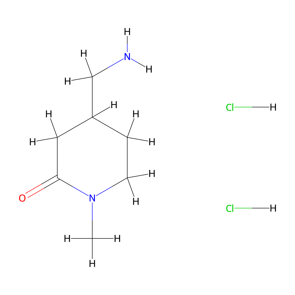 4-(Aminomethyl)-1-methylpiperidin-2-one dihydrochloride molecular structure, CAS 1909336-47-5