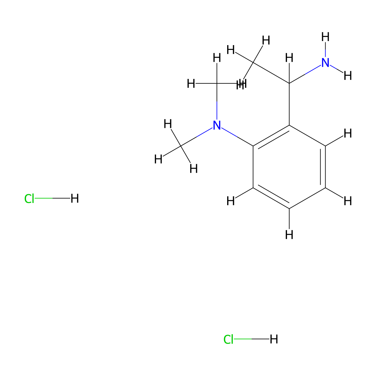 2-(1-aminoethyl)-N,N-dimethylaniline dihydrochloride molecular structure, CAS 1909336-50-0