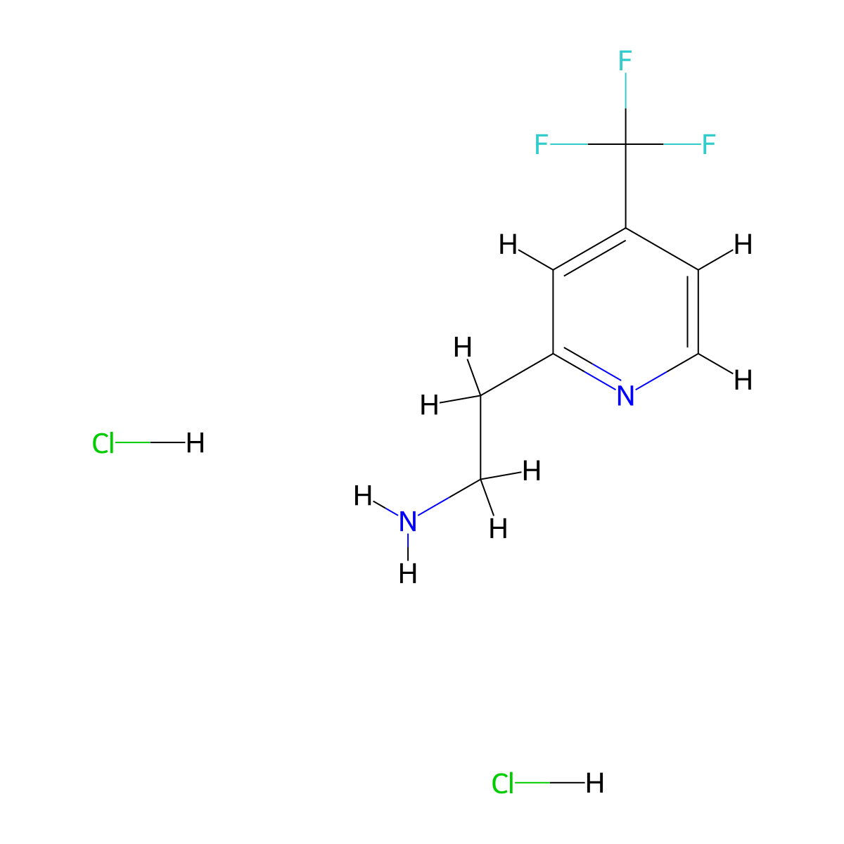 2-[4-(Trifluoromethyl)pyridin-2-yl]ethan-1-amine dihydrochloride molecular structure, CAS 1909336-55-5
