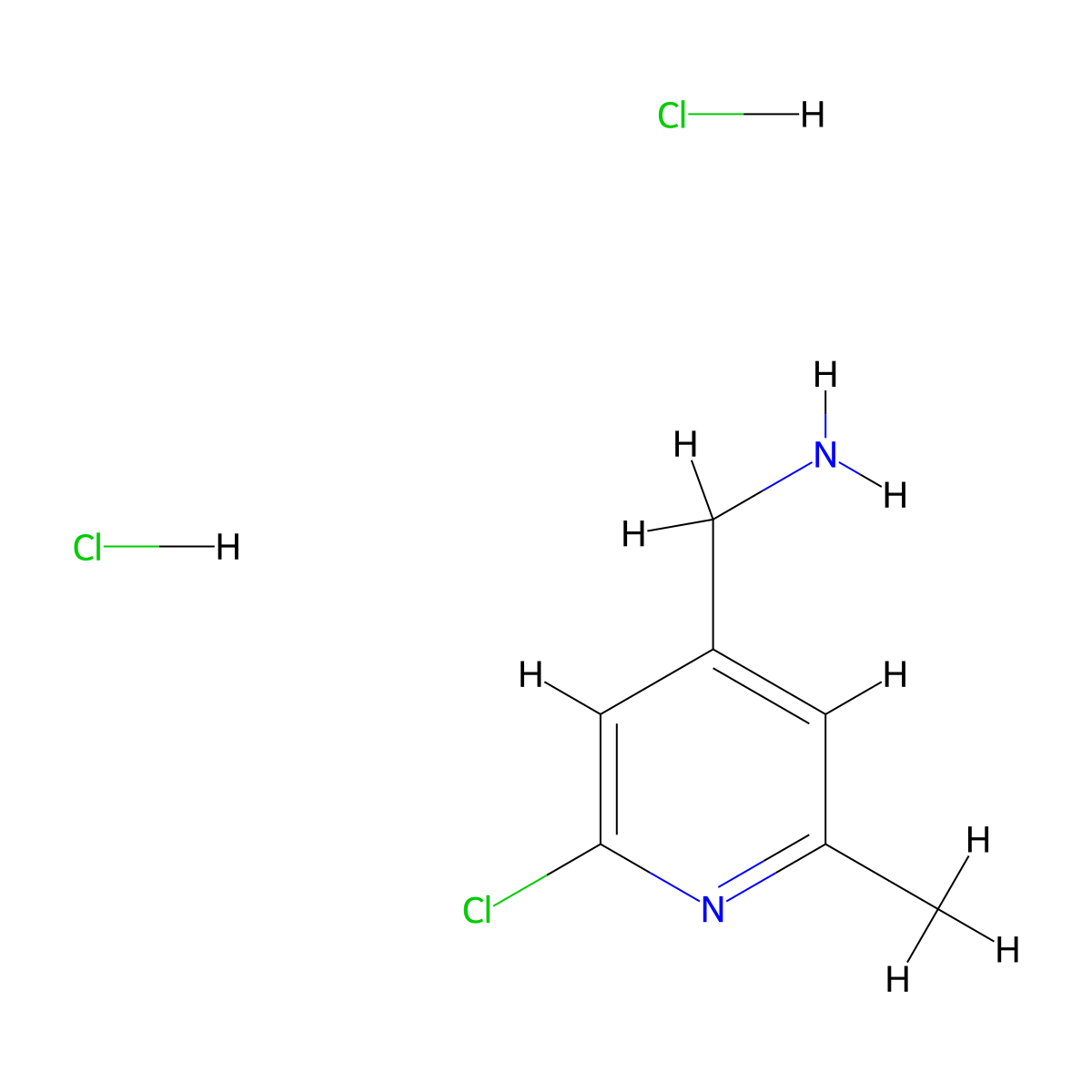 (2-Chloro-6-methylpyridin-4-yl)methanamine dihydrochloride molecular structure, CAS 1909336-63-5