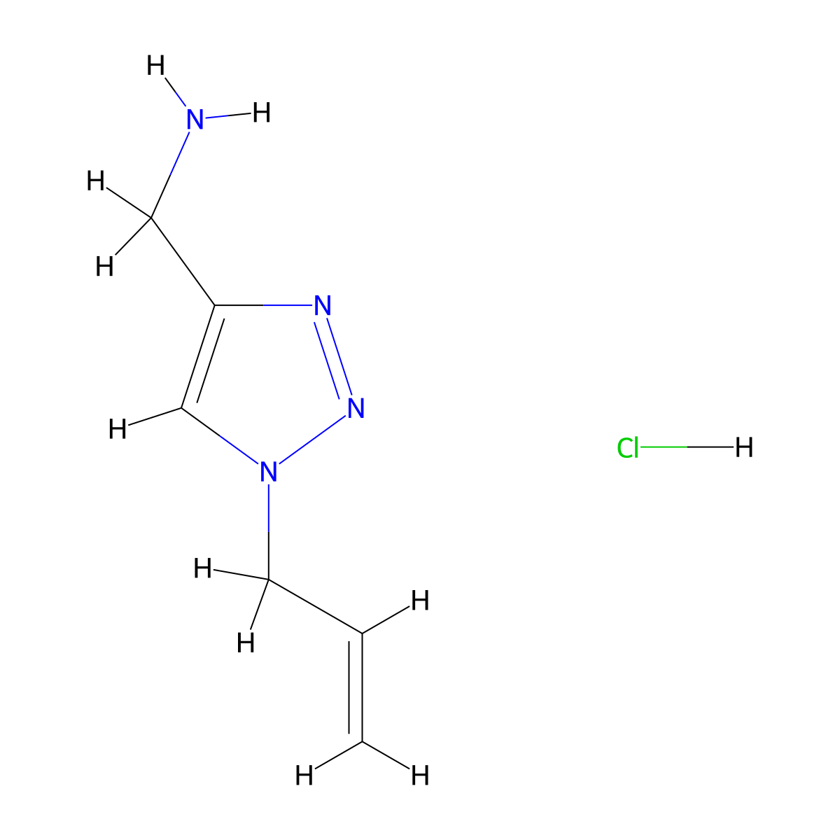 [1-(prop-2-en-1-yl)-1H-1,2,3-triazol-4-yl]methanamine hydrochloride molecular structure, CAS 1909336-75-9