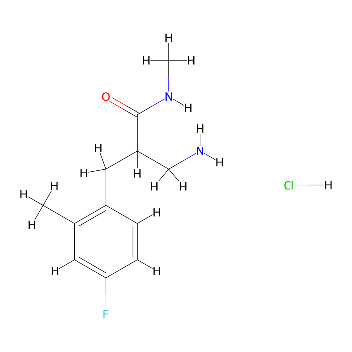 3-amino-2-[(4-fluoro-2-methylphenyl)methyl]-N-methylpropanamide hydrochloride molecular structure, CAS 1909336-88-4