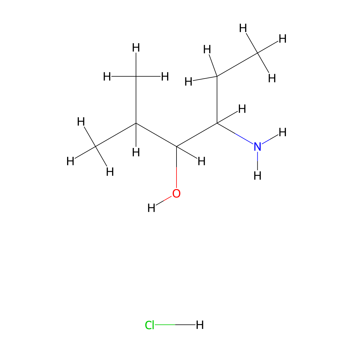 4-Amino-2-methylhexan-3-ol hydrochloride molecular structure, CAS 1909336-91-9