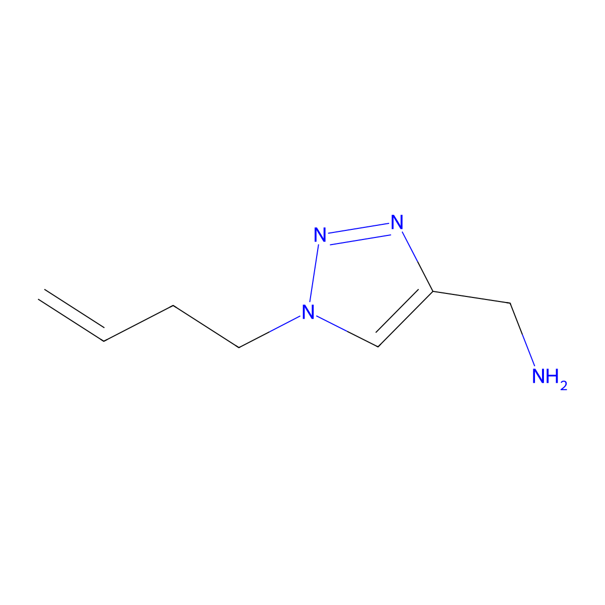 (1-(But-3-en-1-yl)-1H-1,2,3-triazol-4-yl)methanamine molecular structure, CAS 1909337-00-3