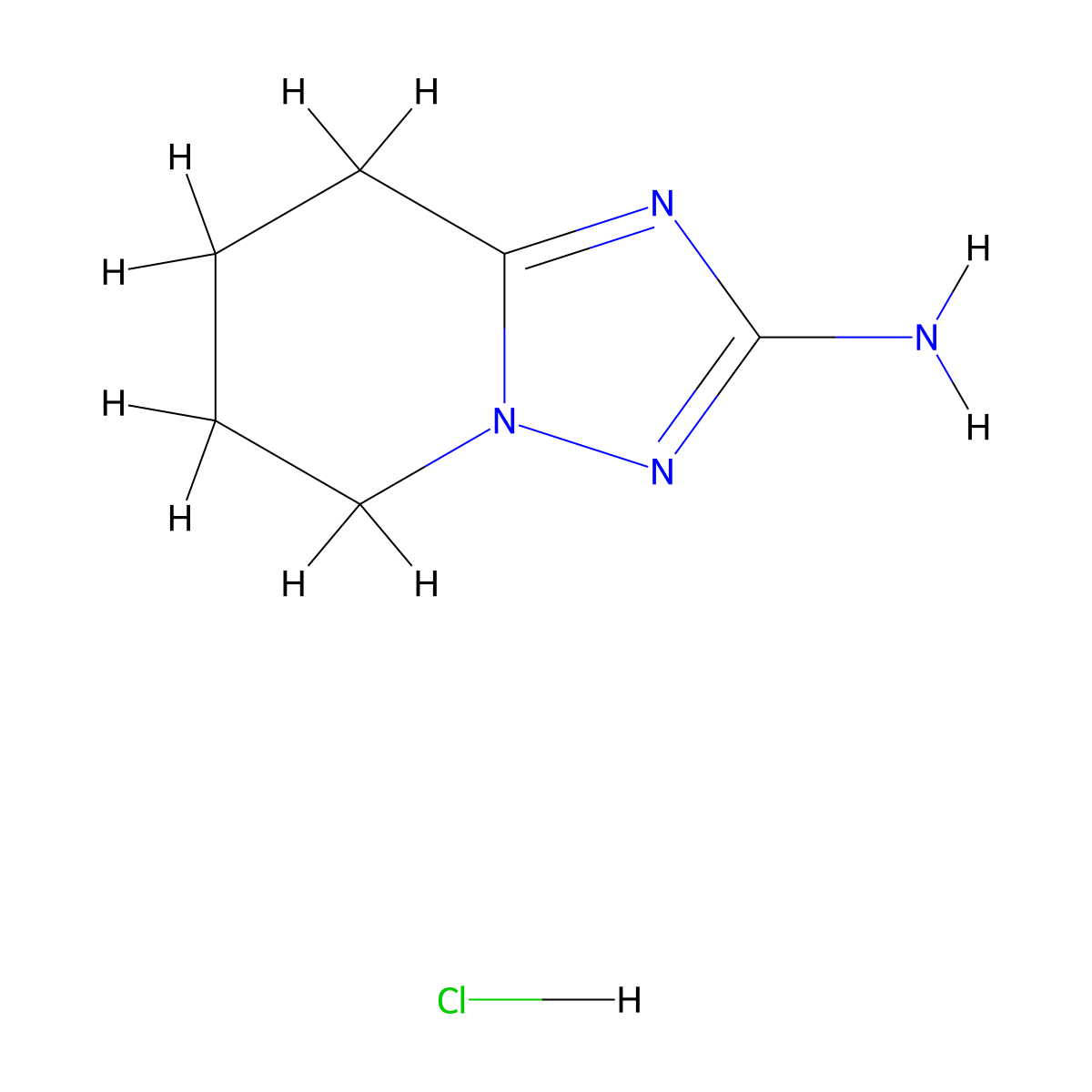 5H,6H,7H,8H-[1,2,4]triazolo[1,5-a]pyridin-2-amine hydrochloride molecular structure, CAS 1909337-05-8