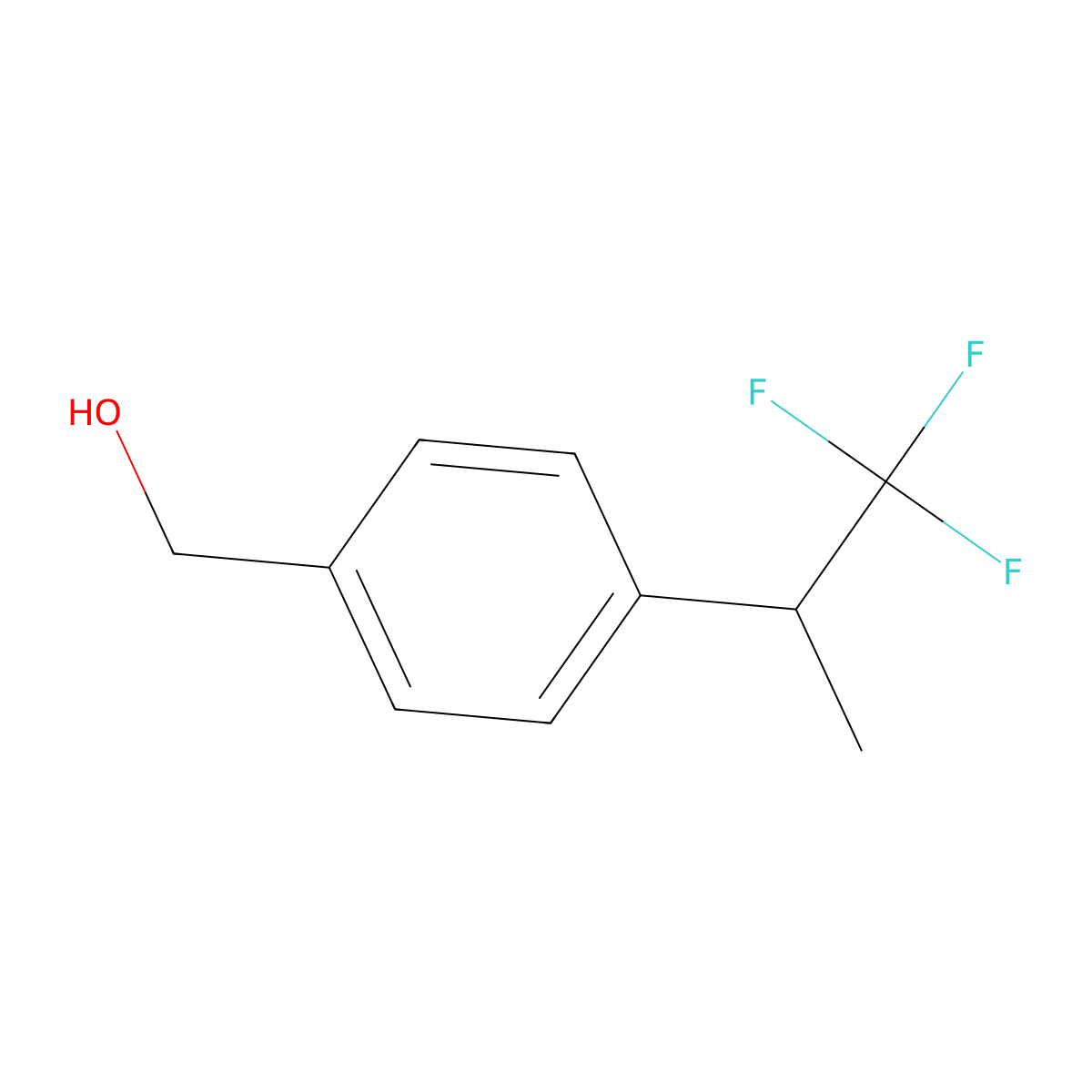 (4-(1,1,1-Trifluoropropan-2-yl)phenyl)methanol molecular structure, CAS 1909337-11-6