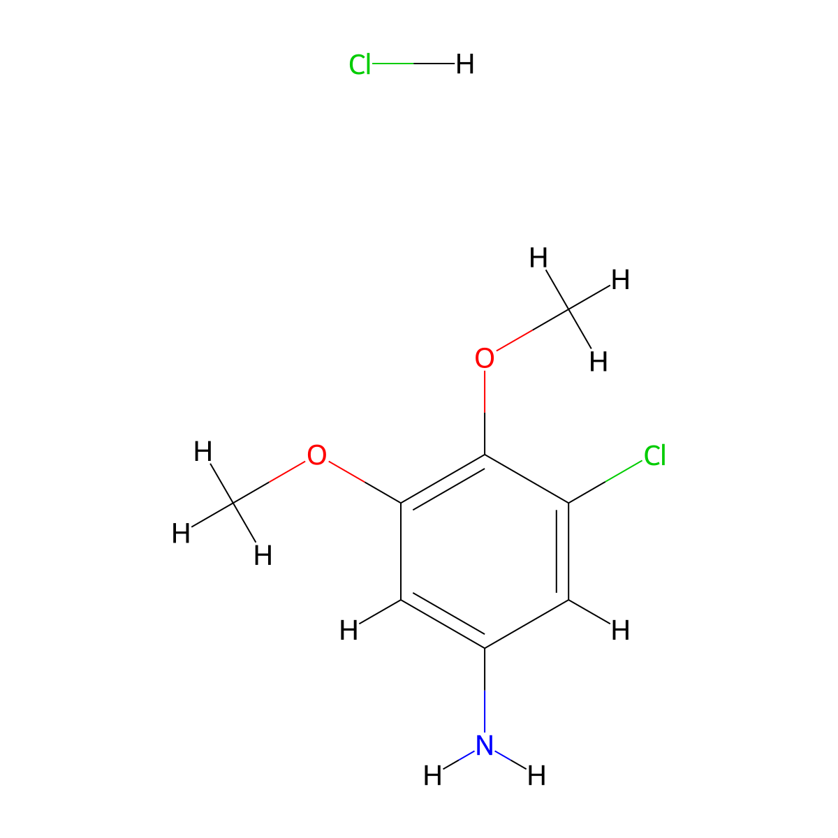 3-Chloro-4,5-dimethoxyaniline hydrochloride molecular structure, CAS 1909337-13-8