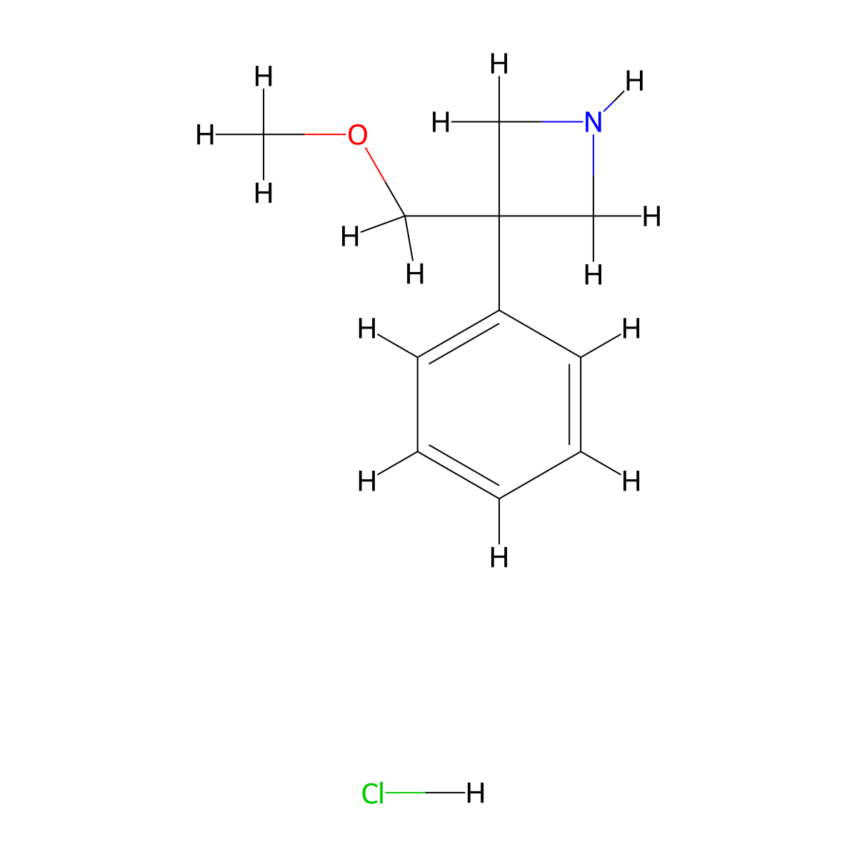 3-(Methoxymethyl)-3-phenylazetidine hydrochloride molecular structure, CAS 1909337-16-1
